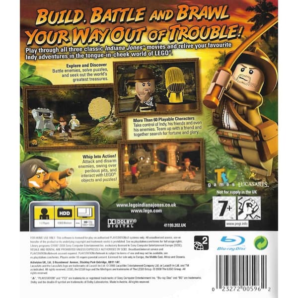Lego Indiana Jones The Original Adventures Playstation 3 PS3 (Begagnad)