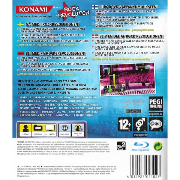 Rock Revolution Playstation 3 PS3 Nordic (Brugt)