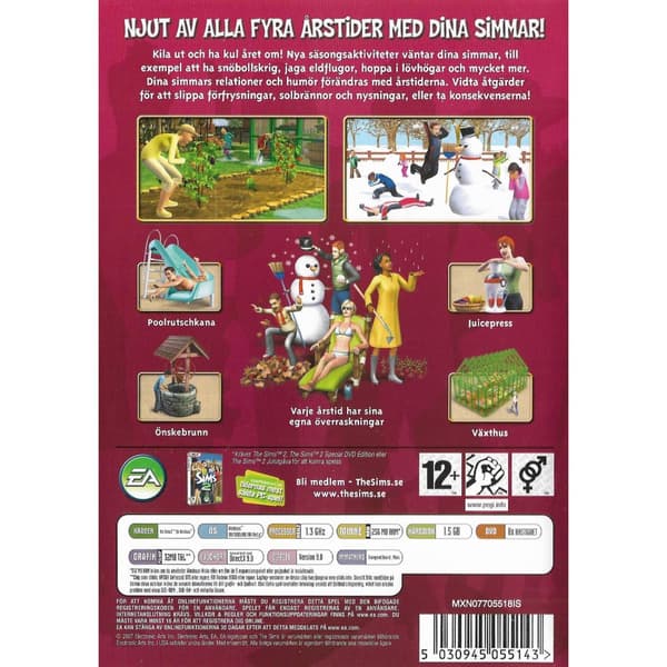 The Sims 2 Året Runt 2 Expansionspaket PC DVD Swedish (Brukt)