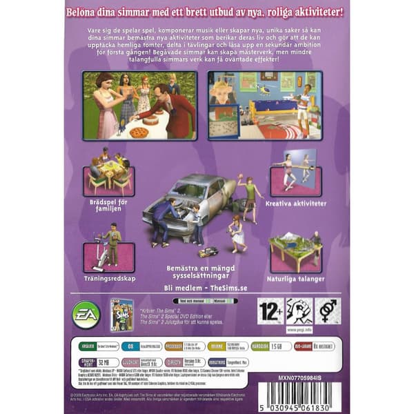 The Sims 2 Fritid Expansionspaket PC DVD Swedish (Brugt)