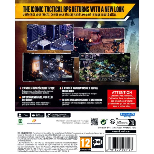 Front Mission 1st Remake Limited Edition Playstation 5 PS5