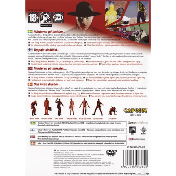 Killer 7 Playstation 2 PS2 Nordic (Begagnad)