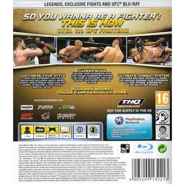 UFC Undisputed 2010 Playstation 3 PS3 (Begagnad)