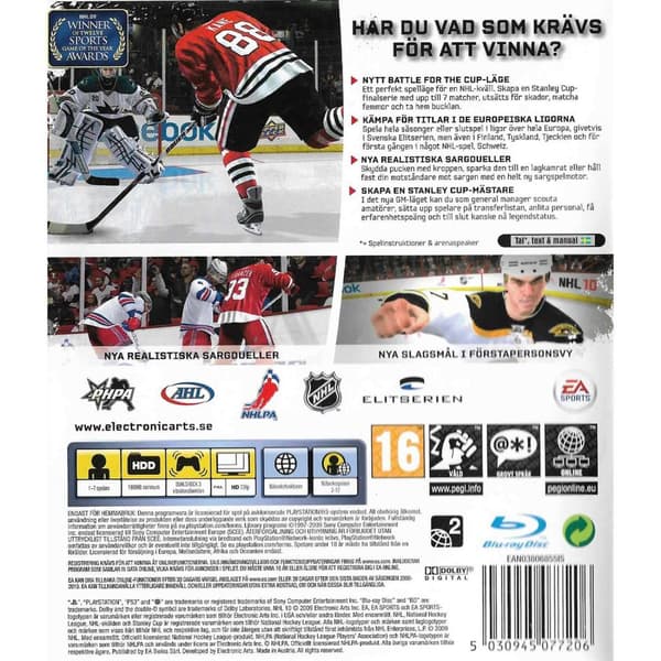 NHL 10 Playstation 3 PS3 Swedish (Brugt)