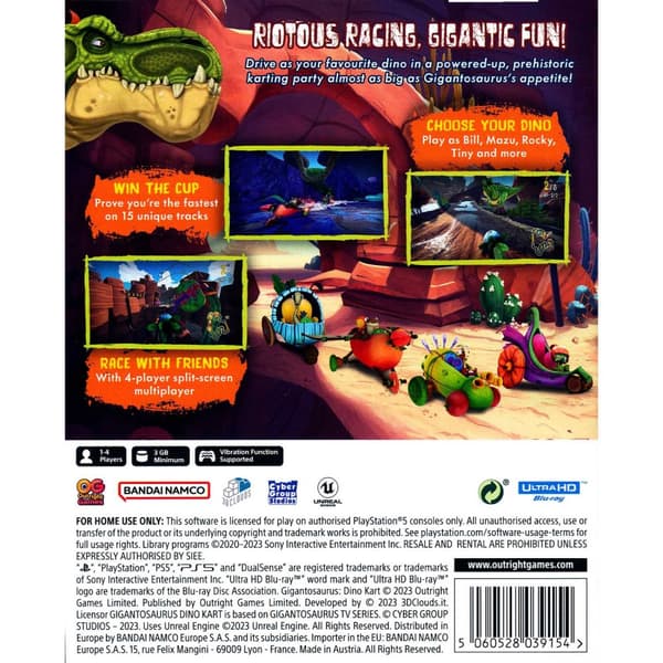 Gigantosaurus Dino Kart Racer Playstation 5 PS5