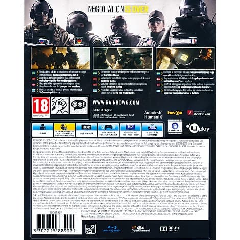 Rainbow Six Siege Playstation 4 PS4 Nordic