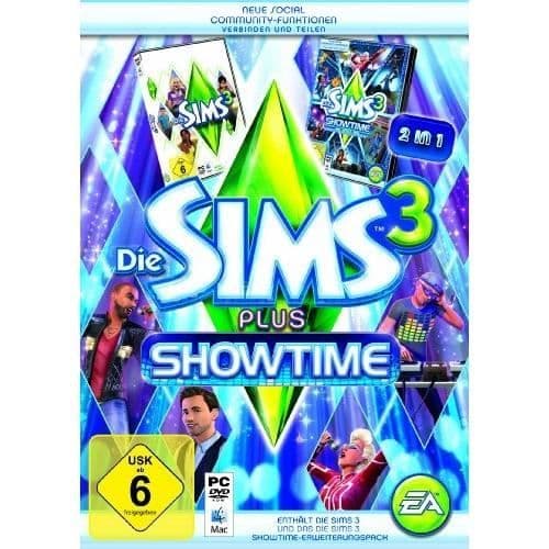 Videospel - EA - THE SIMS 3 + SHOWTIME - Tysk import - PC - Simulation