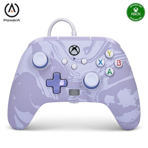 PowerA Enhanced Wired Controller - Xbox Series X/S - Lavender Swirl (Xbox Series X)