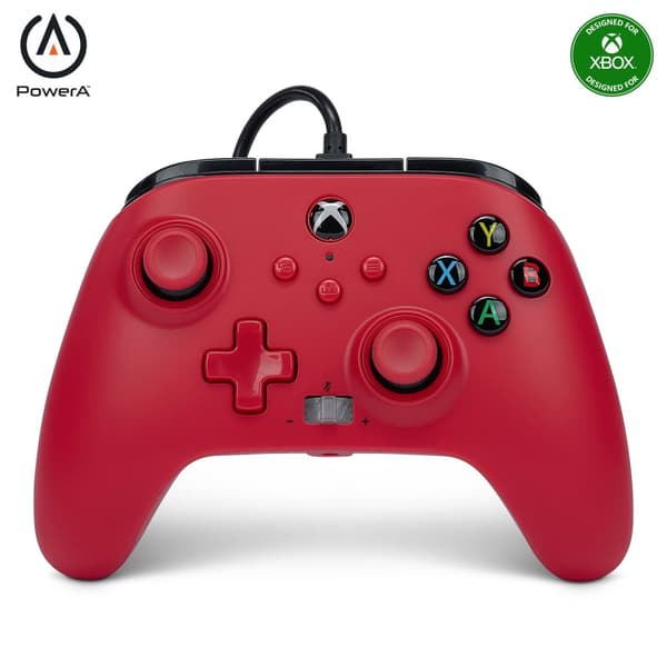 PowerA Enhanced Wired Controller - Xbox Series X/S - Artisan Red (Xbox Series X)