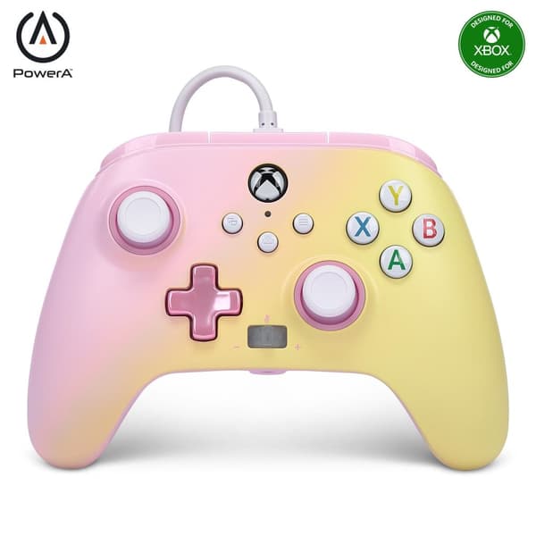 PowerA Enhanced Wired Controller - Xbox Series X/S - Pink Lemonade (Xbox Series X)