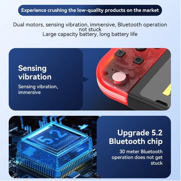 Handkontroll LED kompatibel med JoyCon Nintendo Switch