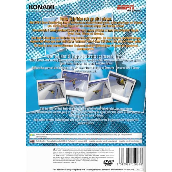 ESPN Winter X-Games Snowboarding Playstation 2 PS2 Swedish (Brugt)