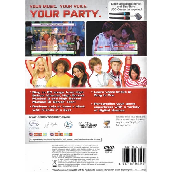Disney Sing It High School Musical 3 Senior Year Playstation 2 PS2 Nordic (Brugt)