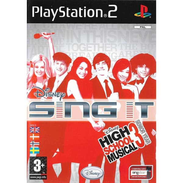 Disney Sing It High School Musical 3 Senior Year Playstation 2 PS2 Nordic (Begagnad)