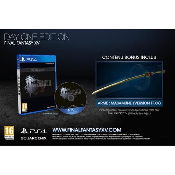 Final Fantasy XV Day One Edition PS4-spel- USED