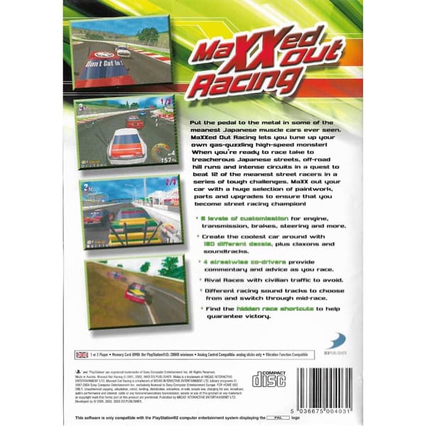 Maxxed Out Racing Playstation 2 PS2 (Käytetty)
