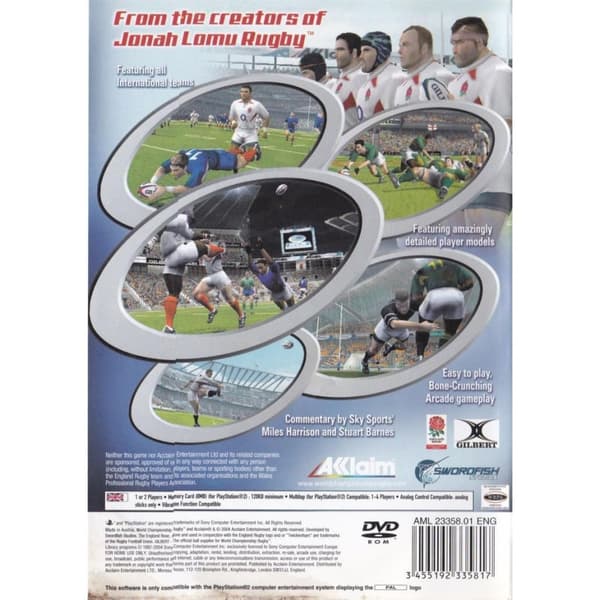 World Championship Rugby Playstation 2 PS2 (Brugt)