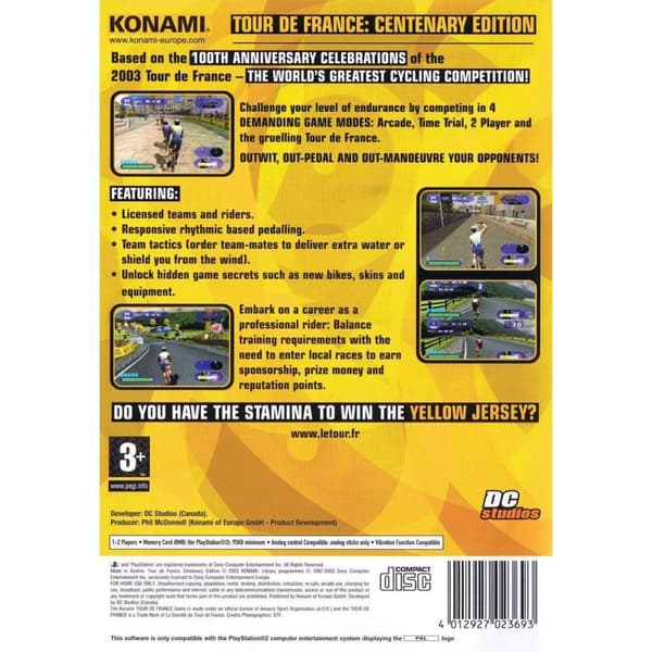 Tour de France Centenary Edition Playstation 2 PS2 (Brugt)