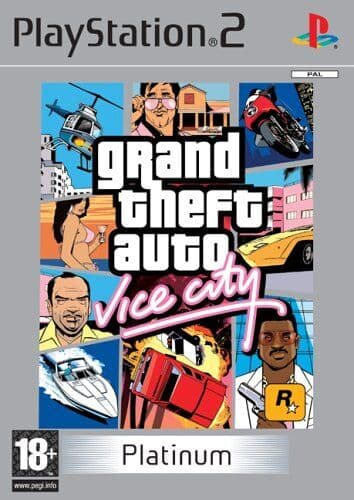 Grand Theft Auto: Vice City - Platinum (Playstation 2 PS2) - Game I0VG Pre-Owned