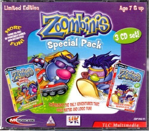 Zoombinis Special Pack 3 CD set. Mountain Rescue and Maths Journey - Game YKVG Pre-Owned