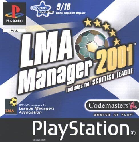 LMA Manager 2001 - Includes Full Scottish League (PS) - Game VAVG Pre-Owned