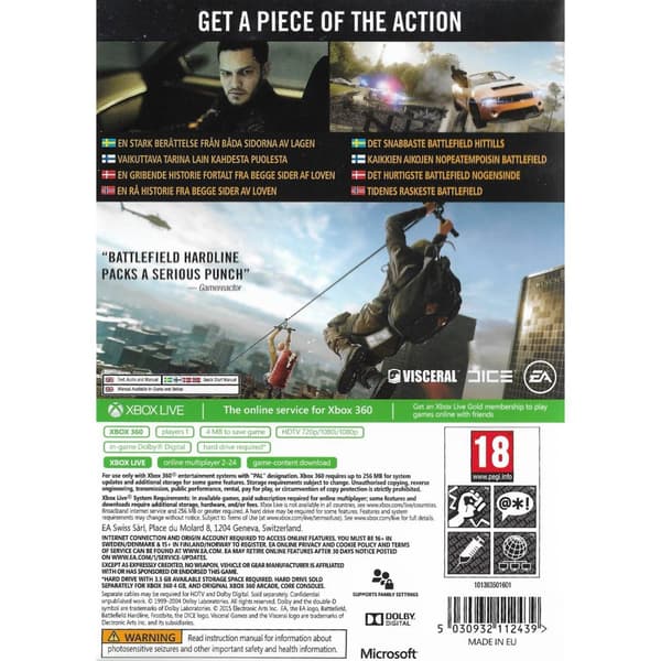 Battlefield Hardline Xbox 360 Nordic (Brukt)