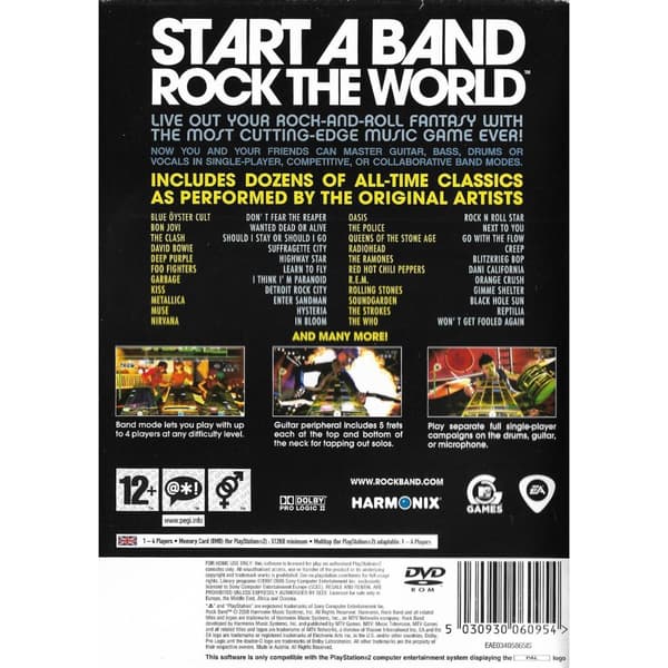 Rock Band Playstation 2 PS2 (Brugt)
