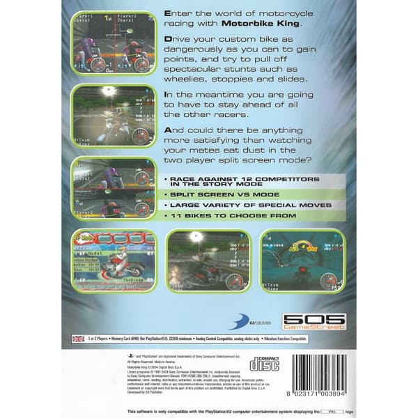 Motorbike King Playstation 2 PS2 (Begagnad)