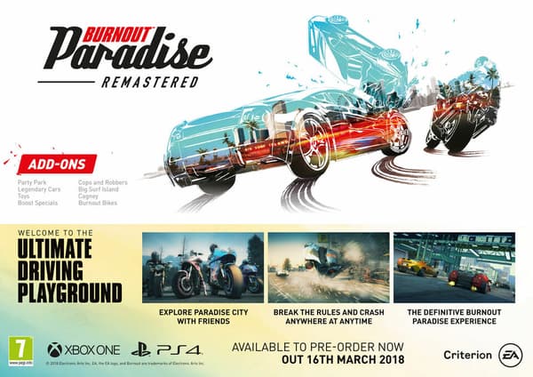 PlayStation 4 : Burnout Paradise Remastered (PS4) VideoGames Pre-Owned