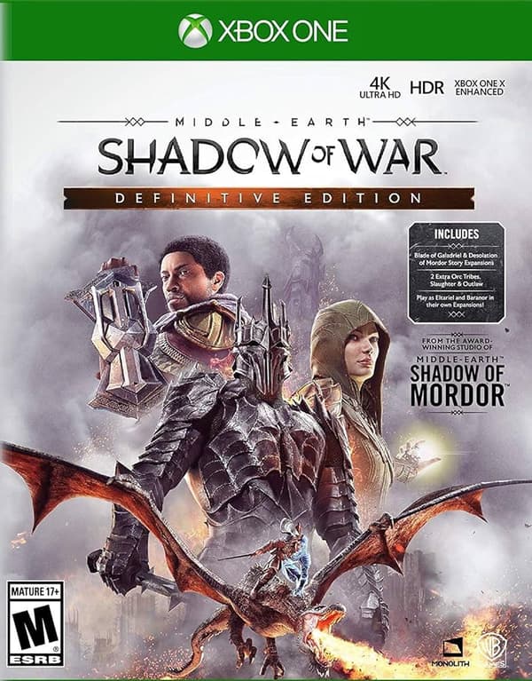 Xbox One : Middle Earth: Shadow of War Definitive E VideoGames Pre-Owned