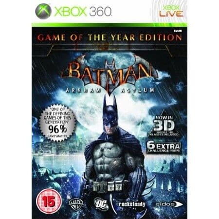 Batman: Arkham Asylum: Game of the Year Edition (Xbox 360) Adventure Pre-Owned