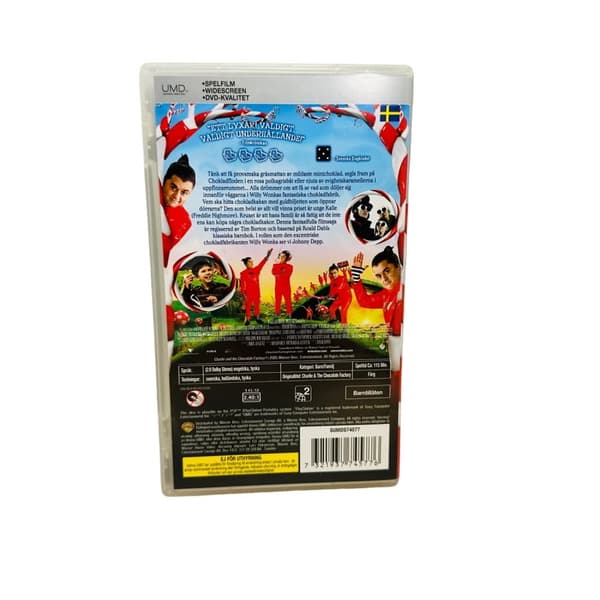 Kalle och Chokladfabriken (Svensk utgåva med svenskt text UMD Sony Psp