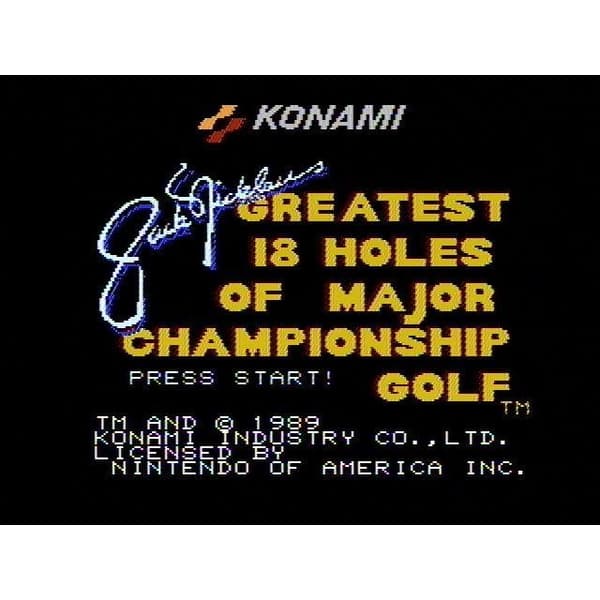 Jack Nicklaus Greatest 18 Holes of Major Championship Golf Nintendo NES DAS (Brukt)