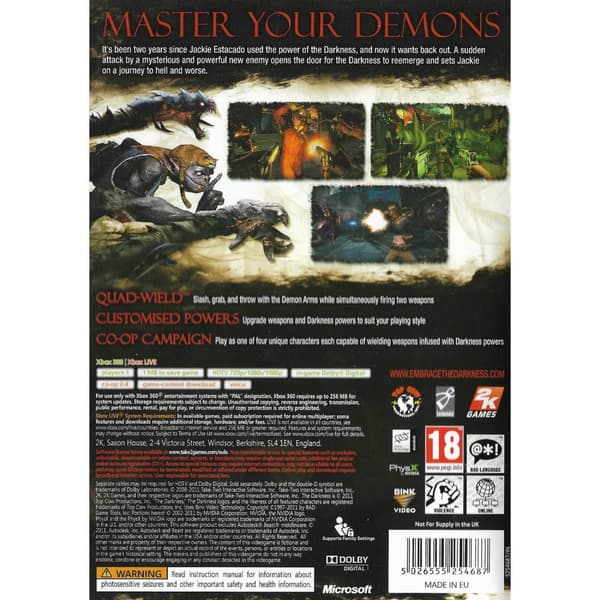 The Darkness II Xbox 360 (Brugt)