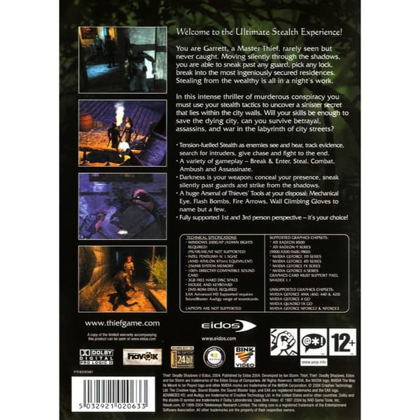 Thief Deadly Shadows PC DVD (Käytetty)