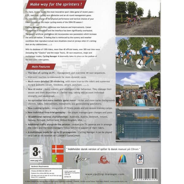 Cycling Manager 4 PC CD Danish (Brugt)