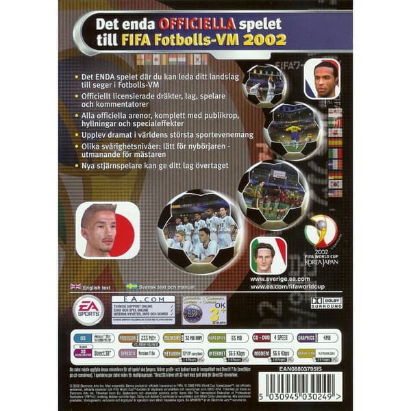 FIFA Fotbolls-VM 2002 PC CD Swedish (Begagnad)