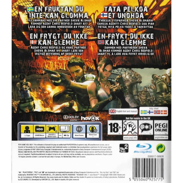 Resident Evil 5 Playstation 3 PS3 Nordic (Begagnad)