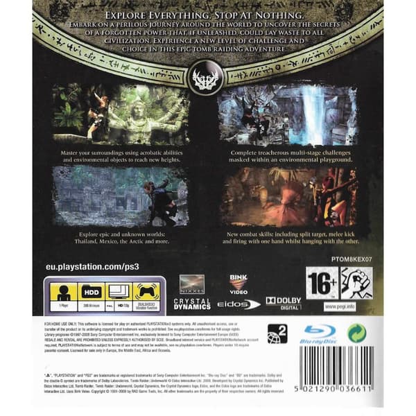 Tomb Raider Underworld Playstation 3 PS3 (Brugt)