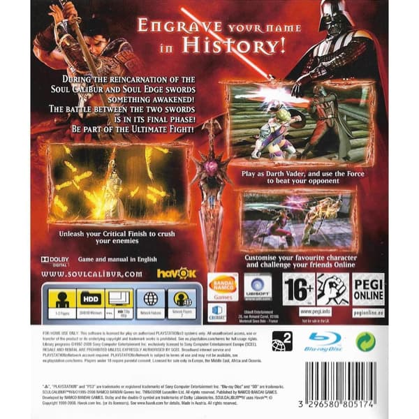 SoulCalibur IV Playstation 3 PS3 (Begagnad)