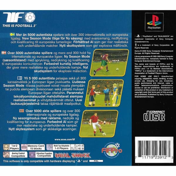 This is Football 2 Playstation 1 PS1 Nordic (Brugt)