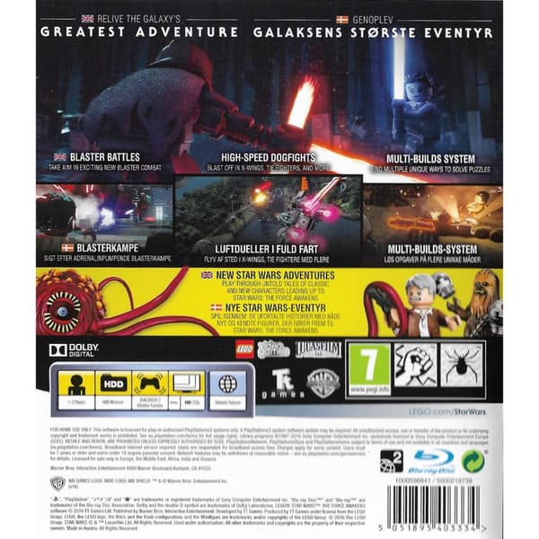 Lego Star Wars The Force Awakens Playstation 3 PS3 (Brugt)