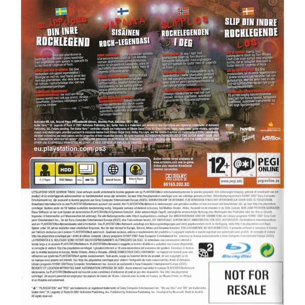 Guitar Hero III Legends of Rock Playstation 3 PS3 Bundle Copy Nordic (Brugt)