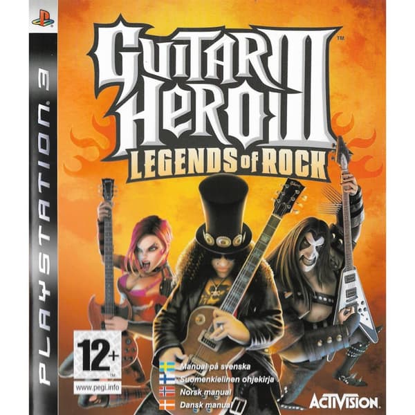 Guitar Hero III Legends of Rock Playstation 3 PS3 Bundle Copy Nordic (Brugt)
