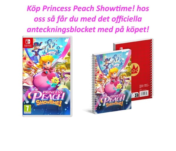 NYTT Princess Peach Showtime! med anteckningsblock Svenska versionen