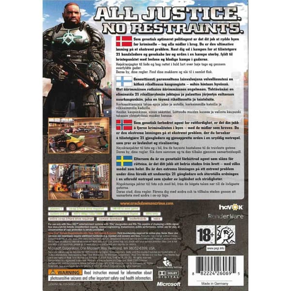 Crackdown Xbox 360 Nordic (Brukt)