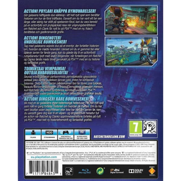 Ratchet & Clank Playstation 4 PS4 Nordic (Begagnad)