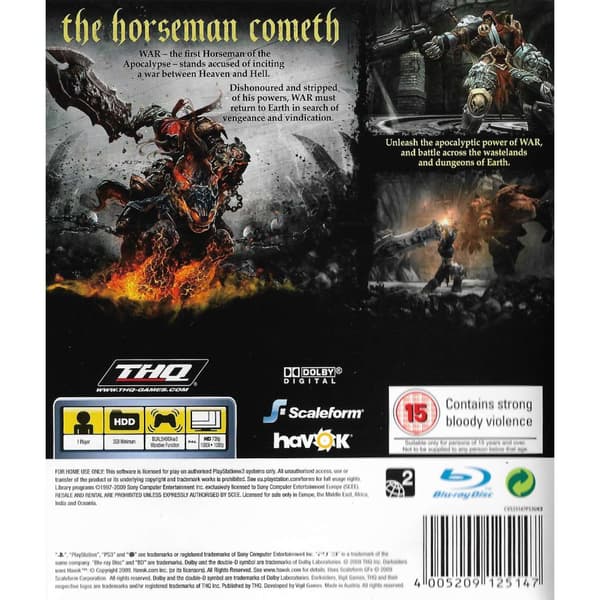 Darksiders Playstation 3 PS3 (Brukt)