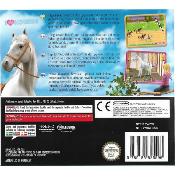 I Love Horses Nintendo DS Nordic (Brukt)
