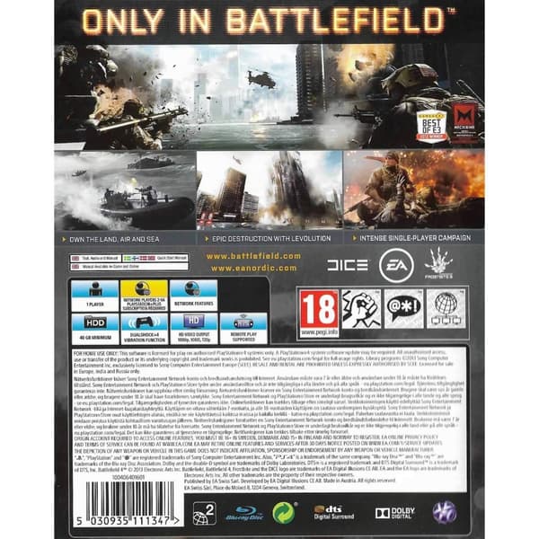Battlefield 4 Playstation 4 PS4 Nordic (Brugt)